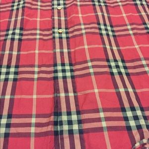 Burberry | Shirts | Burberry London Mens Flannel Shirt L Red Black ...